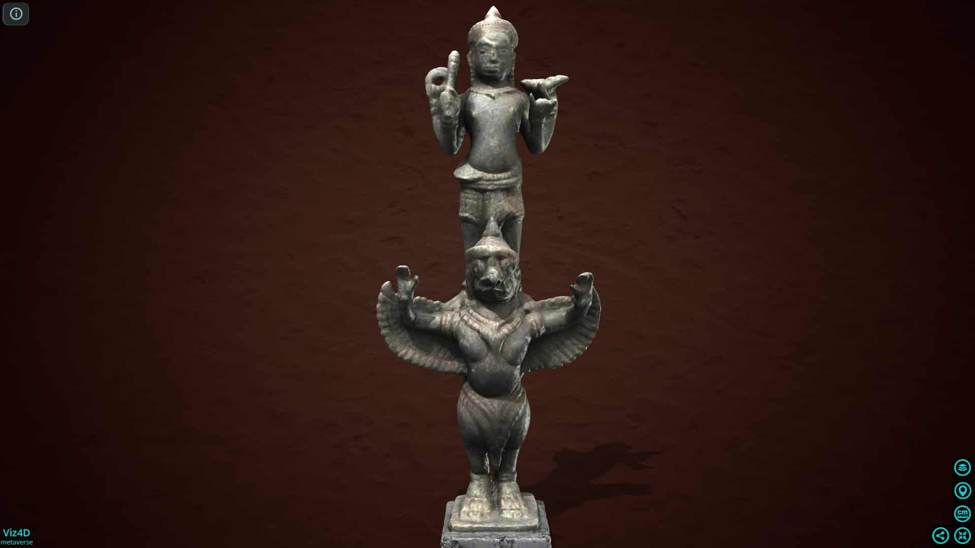 Visnu cưỡi Chim thần Garuda - Cổ vật Ấn độ