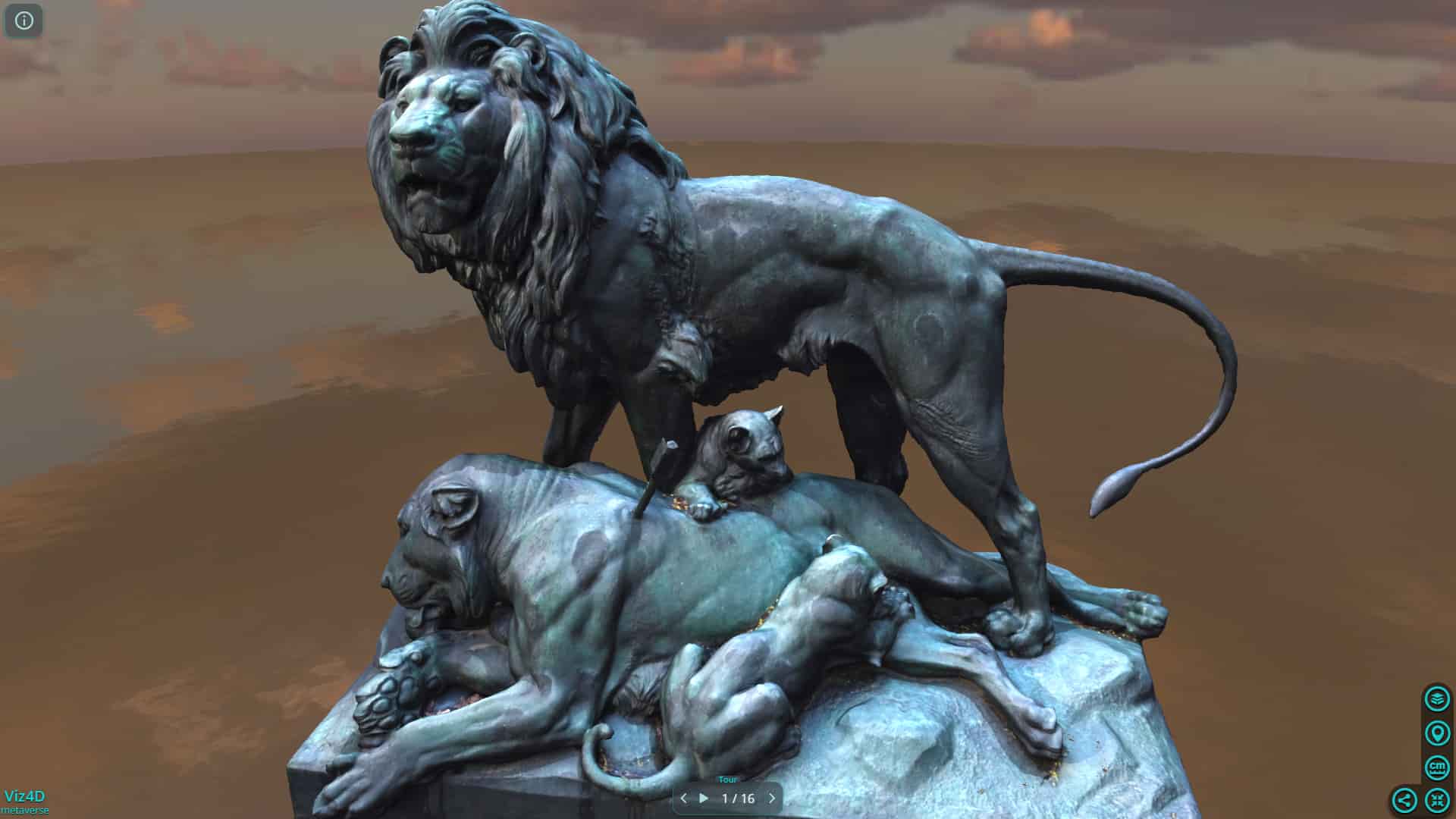 Đàn sư tử buồn - Tượng đồng ở Beclin thế kỷ 18.